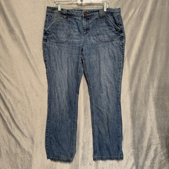 Tommy Hilfiger Denim - Tommy Hilfiger American Spirit Jeans Womens 14 Blue Mid Rise Flare Stretch